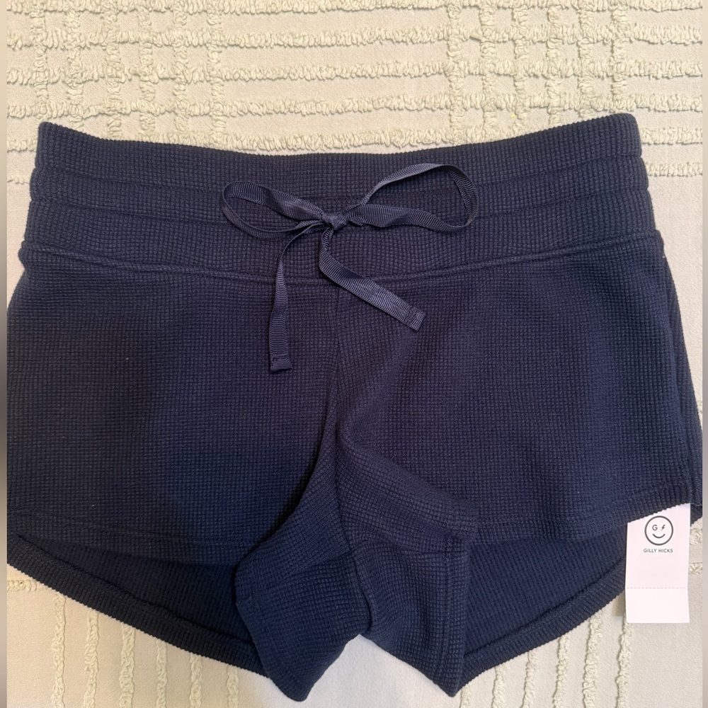 Hollister Navy Gilly Hicks Cozy Waffle Mini Shorts